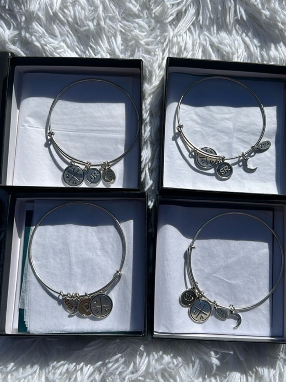 🩶5/$30 ZYIA Active Rep and Director Rank Silver Adjustable Charm Bracelets NEW